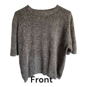 Vintage Top - Angora Rabbit Hair Blend - Stefano Basics - Gray - Size 14/16